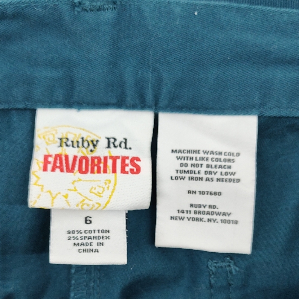Ruby Rd. Deep Blue Pants - Picture 2 of 5